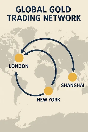 Global gold trading network