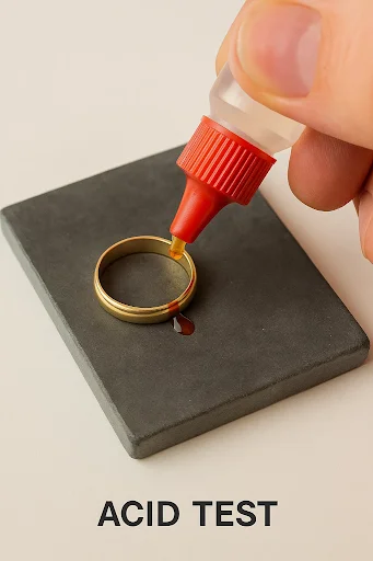 Gold acid testing example